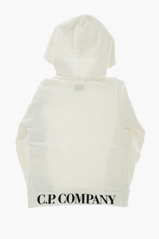 logo printed sweatshirt with hood