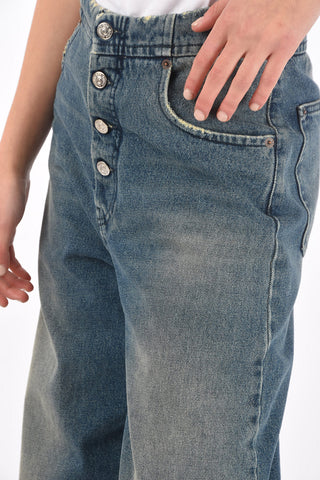 MM6 high-rise waist wide jeans
