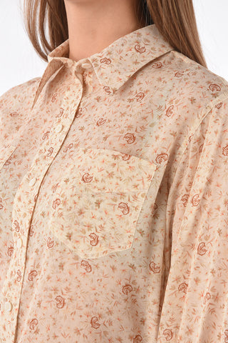 Floral Patterned Silk Saharan Shirt