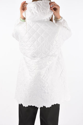 Embroidered Hooded Quilted Jacket