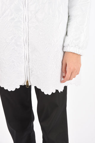 Embroidered Hooded Quilted Jacket