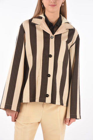 Quilted LAPSLEY Shirt with Knitted Collar
