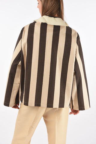 Quilted LAPSLEY Shirt with Knitted Collar