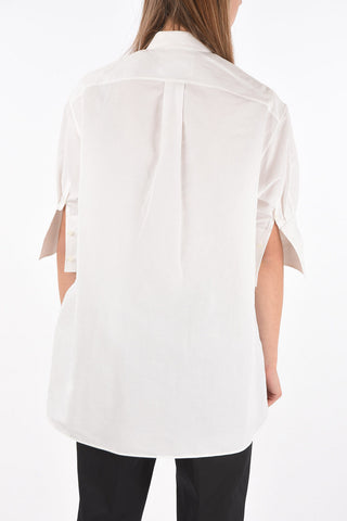 Camicia in Misto Lino con Maniche 3/4