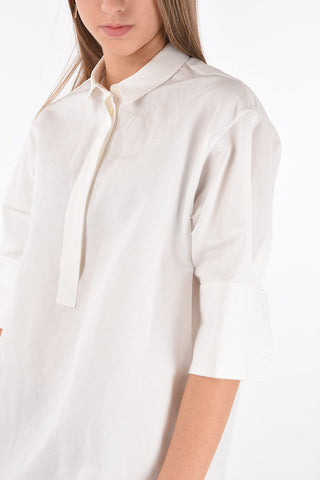Camicia in Misto Lino con Maniche 3/4