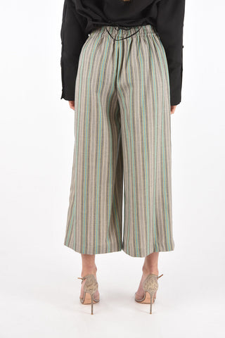 Striped PYJAMA Pants with Elastic Waistband