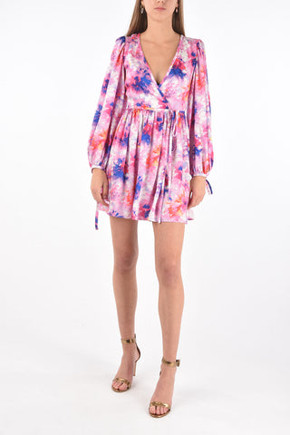 Floral Printed Mini Wrap Dress