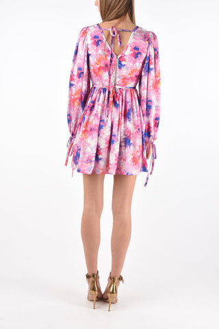 Floral Printed Mini Wrap Dress