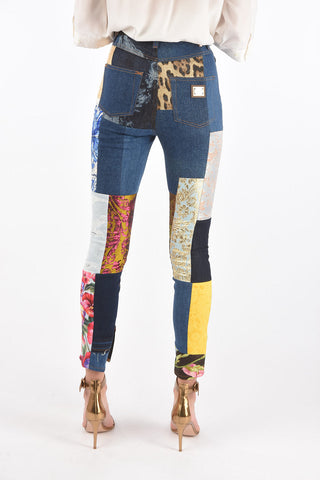 GRACE 5 Pocket Patchwork Design Denims
