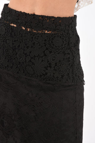 Lace and Sangallo Longuette with Silk Underskirt