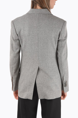Double-breasted Wool Blazer with Peak Lapel