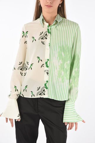 Camicia in Seta Multifantasia con Maxi Polsini