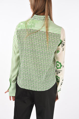 Camicia in Seta Multifantasia con Maxi Polsini