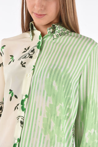 Camicia in Seta Multifantasia con Maxi Polsini