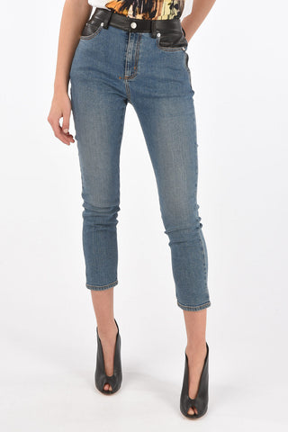 5 Pocket SLIM FIT Denims with Leather Details