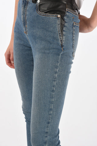 5 Pocket SLIM FIT Denims with Leather Details