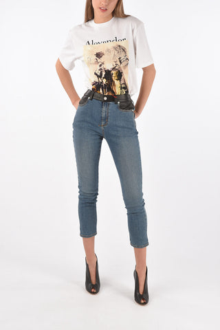 5 Pocket SLIM FIT Denims with Leather Details