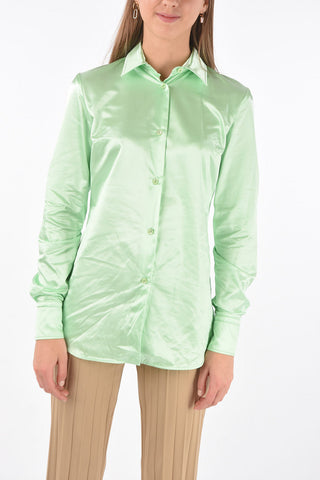 Standard Collar PIRANIA Satin Shirt