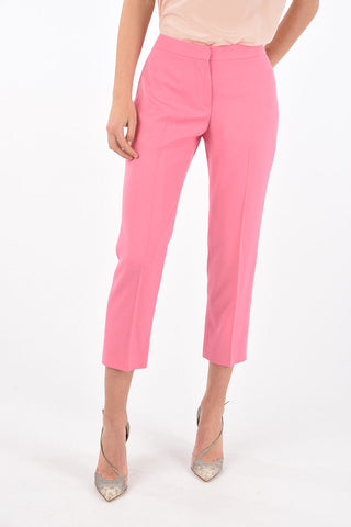 Pantaloni 3 Tasche in Lana Vergine con Chiusura a Scomparsa