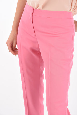 Pantaloni 3 Tasche in Lana Vergine con Chiusura a Scomparsa