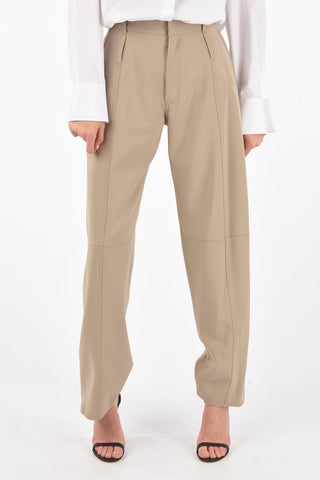 High-Waisted Virgin Wool Blend Palazzo Pants