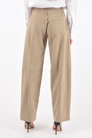 High-Waisted Virgin Wool Blend Palazzo Pants