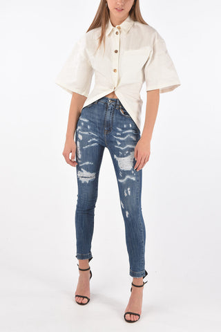 GRACE Jeans 5 Tasche SKINNY FIT Distressed