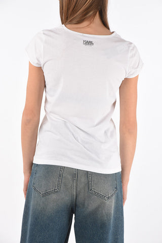 crew-neck t-shirt with maxi print on the front