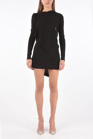 Long Sleeve BANDANA WRAP Mini Dress