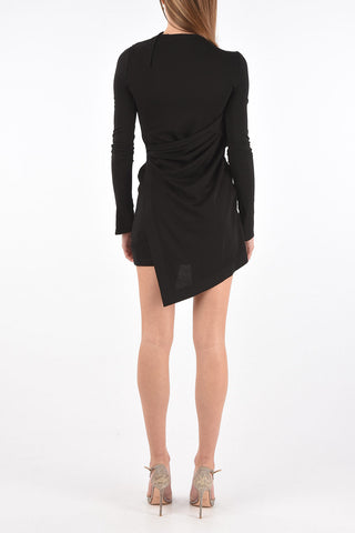 Long Sleeve BANDANA WRAP Mini Dress