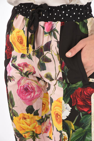 Elastic Waistband Patchwork Joggers