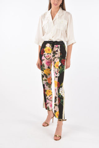 Elastic Waistband Patchwork Joggers