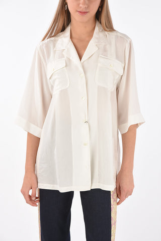 Camicia Sahariana in Seta con Maniche 3/4