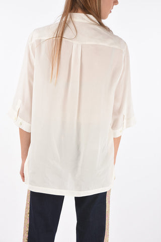 Camicia Sahariana in Seta con Maniche 3/4