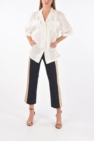 Camicia Sahariana in Seta con Maniche 3/4