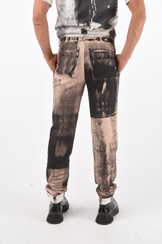Pantaloni 4 Tasche con Stampa Bicolore