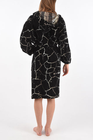 HOME LINEN embroidered NEW CRACKLE' bathrobe with hood