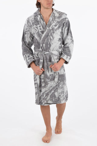HOME LINEN hooded FLORASHADOW bathrobe