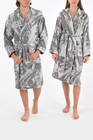 HOME LINEN hooded FLORASHADOW bathrobe