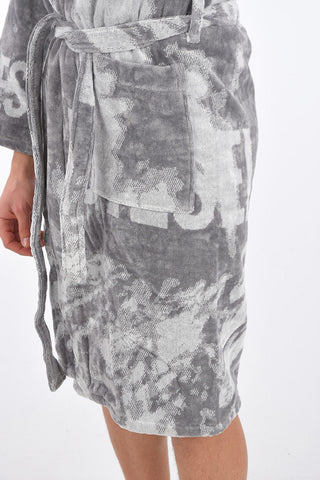 HOME LINEN hooded FLORASHADOW bathrobe