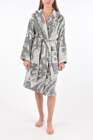 HOME LINEN hooded FLORASHADOW bathrobe