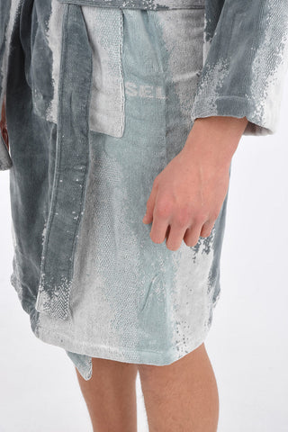HOME LINEN hooded WASHED COLOR bathrobe