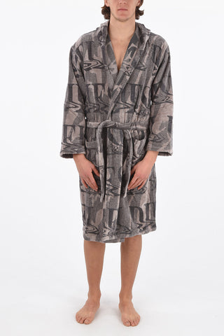 HOME LINEN hooded NEW LIQUID LOGO bathrobe