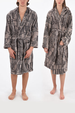 HOME LINEN hooded NEW LIQUID LOGO bathrobe