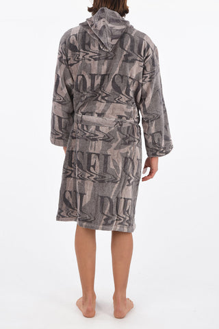 HOME LINEN hooded NEW LIQUID LOGO bathrobe