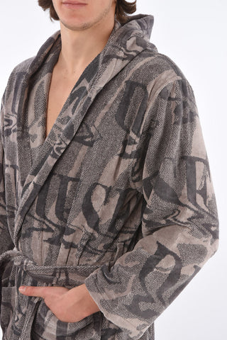 HOME LINEN hooded NEW LIQUID LOGO bathrobe