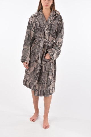 HOME LINEN hooded NEW LIQUID LOGO bathrobe
