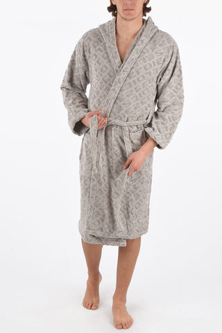 HOME LINEN hooded 3DLOGO bathrobe