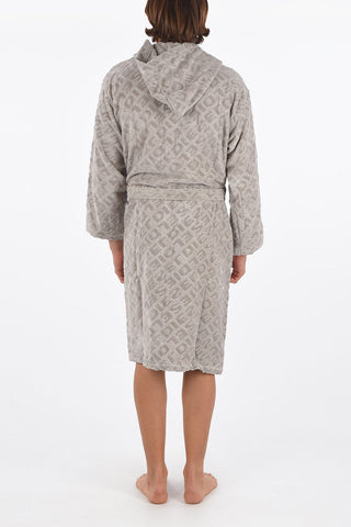 HOME LINEN hooded 3DLOGO bathrobe