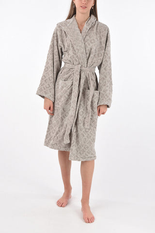 HOME LINEN hooded 3DLOGO bathrobe